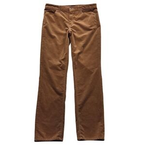 TALBOTS Corduroy Straight Leg Brown Pants Womens Size 12 Long 34.5x32.75